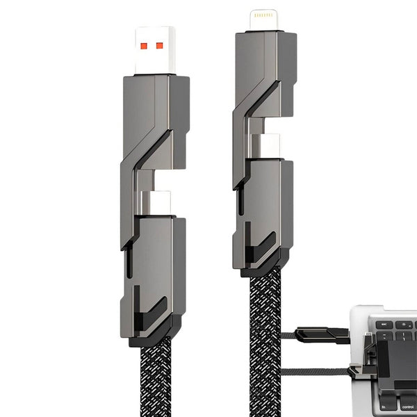 CABLE 4 EN 1 USB/TYPE-C/LIGHTNING | Casse les prix