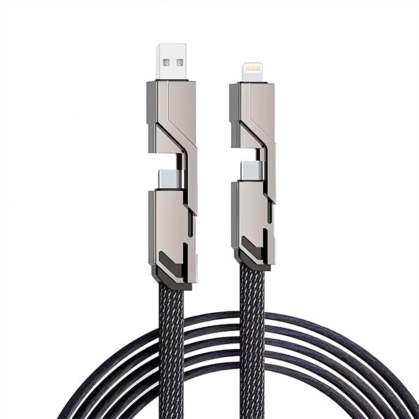 CABLE 4 EN 1 USB/TYPE-C/LIGHTNING | Casse les prix