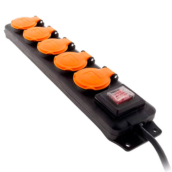 BLOC ETANCHE 5 PRISES + INTERRUPTEUR | Casse les prix