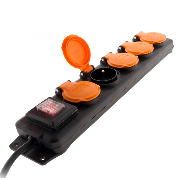 BLOC ETANCHE 5 PRISES + INTERRUPTEUR | Casse les prix