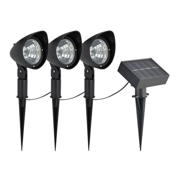 3 SPOTS JARDINS SOLAIRE IP44 6500K | Casse les prix