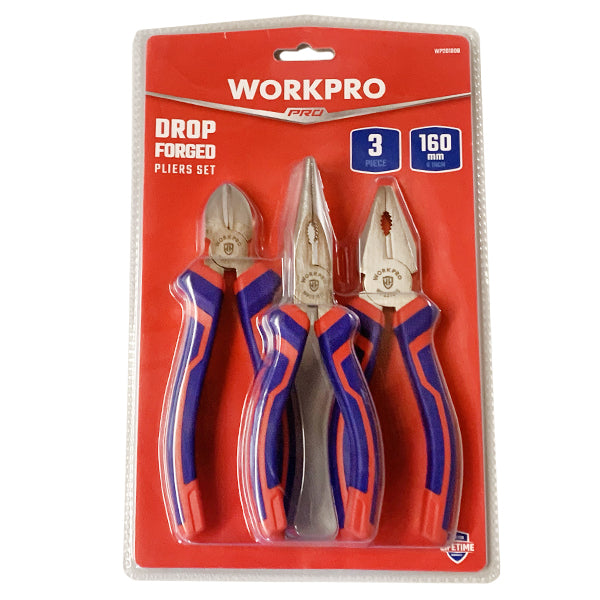 Jeu de 3 pinces Workpro | Casse les prix