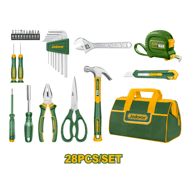 SAC OUTILS DE 28 PIECES JADEVER | Casse les prix