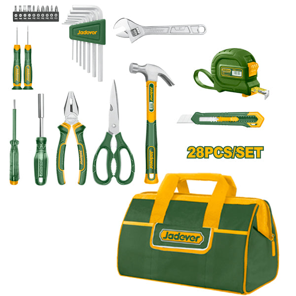 SAC OUTILS DE 28 PIECES JADEVER | Casse les prix
