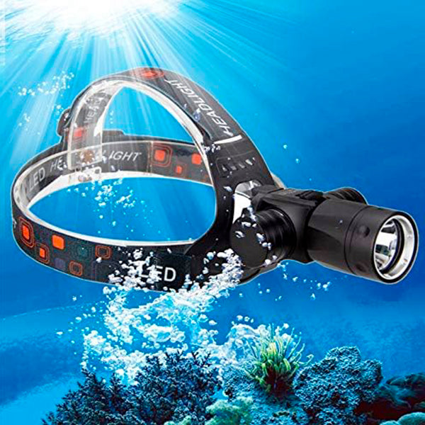 LAMPE DE PLONGEE FRONTALE 1800 LUMENS  | Casse les prix