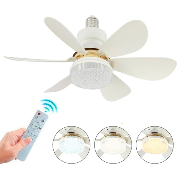 VENTILATEUR E27 + LUMIÈRE . 42CM | Casse les prix