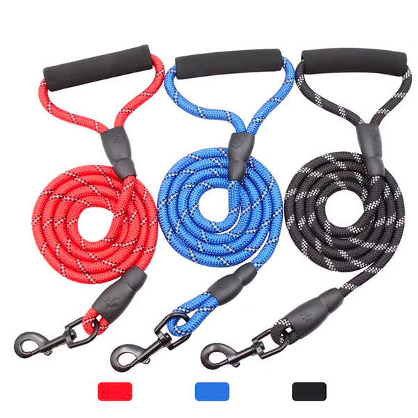 LAISSE NYLON TRESSEE 1,2 M AVEC POIGNEE  | Casse les prix