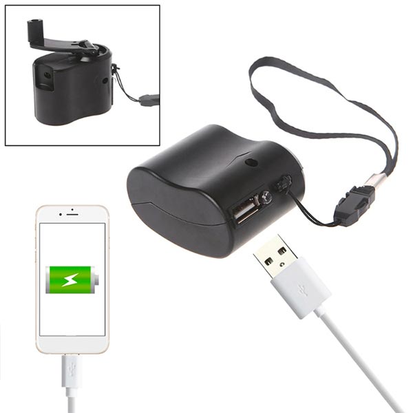 Chargeur USB de secours à manivelle | Casse les prix